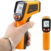 EZONEDEAL Infrared Thermometer Temperature Gun -50℃~380℃ (-58~716℉) Non Contact IR Laser Thermometer for Cooking Meat Refrigerator Pool Pizza Oven BBQ Food