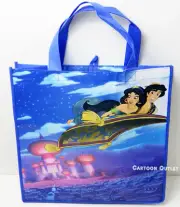 Disney Aladdin Jasmine REUSABLE Blue Tote POLYPROPYLENE 13" Shopping Bag New