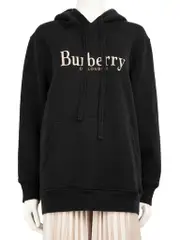 Black Logo Embroidered Hoodie