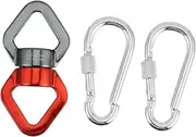 2Pcs Outdoor Climbing Shaped Swivel Ring with Rotational Device for Tree Hammocks Aerial and Climbing