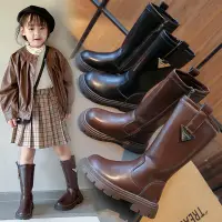在飛比找蝦皮商城精選優惠-[哆蕾咪] 現貨 新款兒童時尚英倫風氣質馬靴 現貨女童洋氣百