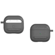 For AirPods 3rd Gen Case, Carbon Fibre Texture Protective Cover, Grey