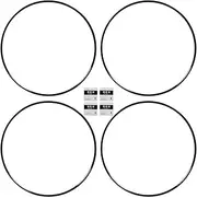 4Pcs Aluminum Alloy Wheel Rim Protectors, 18 Inch Wheel Rim Protectors Guard Strip, Automotive Tire Ring Trim for Cars, Trucks (Black)