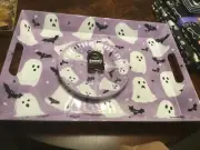 Halloween Spooky Hollow GHOSTS Melamine Serving Tray New 14.5”x 20”+6 8” Plates