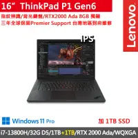 在飛比找momo購物網優惠-【ThinkPad 聯想】16吋i7獨顯RTX效能筆電(Th