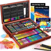 153PCS Deluxe Art Set, Drawing & Painting Kit w/ Sketch Pads, Gift for All Ages