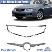 For 2006-2008 Acura TSX 2pcs Bumper Grille Chrome Trim Molding 71122SECA02