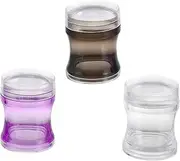 DEARMAMY Silicone Nail Stamper Set 3 Pieces Nail Art Stamping Tool Scraper for Charm Manicure Random