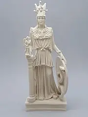 Athena Minerva Greek Roman Goddess Cast Marble Statue Sculpture 10''