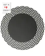 Elizabeth Sutton Home B&W Chevron Starburst Round Placemats with $9 Credit