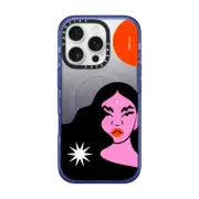 iPhone 16 Pro Impact Case MagSafe Compatible Moon by Camila Rosa