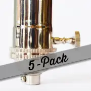 Lamp Socket - Light Socket - Polished Nickel-5-Pack - Vintage Pendant - Antique