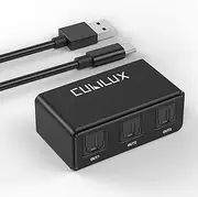 Cubilux 3-Way Optical Audio Splitter, Active 1x3 SPDIF HUB, Toslink 1-In to 3-Out Distributor Box Compatible with HDTV, Xbox One/360, PS4/PS3, CD/DVD/Blu-Ray Player, Home Theatre, Headphones, Soundbar