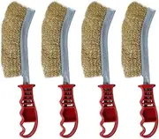 Generic 4Pcs Portable Grill Brush Wear Resistant for Grills Durable Wire for Outdoor Barbecue Efficient Grill Cleaner