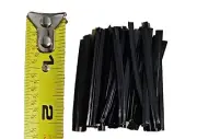 2" In Black Pre Cut 4 Cm Length Twist Bread Ties Wrapper Sealer Custom Made 100