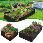 Reusable Rectangle Raised Garden Planters Breathable Planting Container Grow Bag