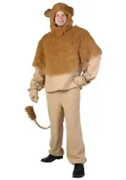 Adult Wizard of Oz Cowardly Lion Storybook Furry Animal Costume SIZE S (NEW)