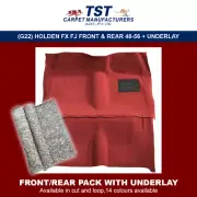 MOULDED CAR CARPET FITS (G22) HOLDEN FX FJ FRONT & REAR + UNDERLAY 48-56
