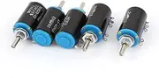 Aexit WXD3-13 (Potentiometer) 22K ohm 4mm Shaft Multiturn Rotary Wire Wound (81ry435qf14) Potentiometer 5Pcs