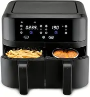 [Anko] 9L Twin Air Fryer 2-Basket Air Fryer with 2 Independent Frying Baskets, Match Cook & Smart Finish to Roast, Broil, Dehydrate & More for Quick, Easy Meals