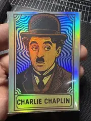 Charlie Chaplin Custom Holographic Refractor Art Trading Card /9