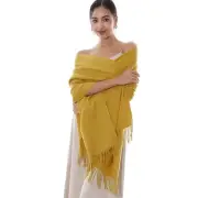 Winter Scarf for Women Yellow Pashmina Shawls Wraps for Evening Dresses Large...