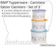 Brand New in Packaging Tupperware Canister - Easter - Set of 3