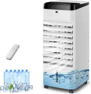 3 in 1 Evaporative Air Cooler, Swamp Cooler for Room, Windowless Portable Air Co