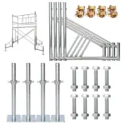 4x Scaffolding Safety Outriggers Heavy Duty w/Adjustable Leveling Screw Jack Set