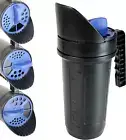 8740A: 64-Ounce Black Poly Hand Shaker Spreader for Turf, Fertilizer, Grass Seed