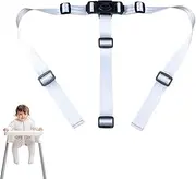 Baby High Chair Strap, 1 PCS Kids Chair Seat Belt, High Chair Straps Replacement for IKEA Antilop High Chair, Heavy Duty 3 Point Harness Seat Belt, Soft & Comfortable on Baby's Skin, Easy to Use