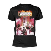 W.A.S.P. - FIRST ALBUM BLACK T-Shirt, Front & Back Print Large- TO2918 Comfortable fabrics of high quality XX-Large