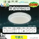 【LED吸頂燈】雙滿星60W。可遙控調光調色 塑膠 直徑48.5CM※【燈峰照極MY買燈】#UIC039