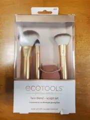 4 Piece Set EcoTools Precious Metals Face Blend + Sculpt Brushes SHELFWEAR E10B