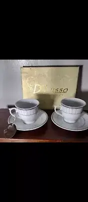 Set Of 5 D'Lusso Italy Porcelain Espresso