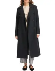 [Marcs] Aria Felted Wool Coat in Charcoal