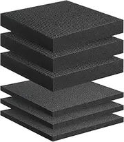 Pick Apart Foam Insert - 3 PCS and Pads - 3 PCS Pluck Pre Cubed Insert Pre Separated Cube Sheet With Bottom for Interlocking Cases Tool Box Board Storage Drawer Pad - 12in*12in