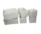 IKEA SKUBB Storage Box Drawer Organizer Set of 6 White Fabric Compartment