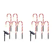 Candy Cane Solar Power Christmas LED Light Outdoor Christmas Decor Xmas - 5x