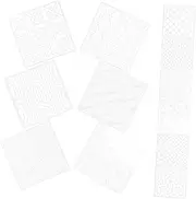 OHPHCALL 12 Sheets Plastic Painting Templates The Pet White Drawing Painting Template Scrapbook Stencils Drawing Decorating Stencil