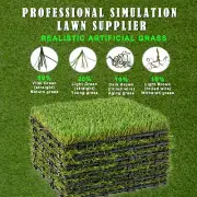 Artificial Grass Turf Tiles Interlocking Fake Grass Self-draining Indoor/Outdoor