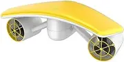 Underwater Scooters Underwater Sea Scooter Underwater Thruster, Diving Booster, Scooter, Three-Speed Switch, Sea View Scooter(W7 Yellow)