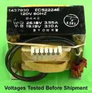 Step Down Transformer 19 Volt 3.1 Amp, 26 Volt 3.55 Amp 19V 3A, 26V 3A 3 120 HZ1