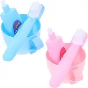 Kisangel 18 Inch Doll Miniature Accessory Set Mini Bath Toilet and Toothbrush Kit for Pretend Play