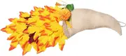 IMIKEYA Gnome Hat Decoration Front Door Gnome Leaf Decorate Autumn Gnome Wreath for Front Door Gnomes Maple Indoor Gnome Wreath Swag Holiday Season Thanksgiving Decor Polyester