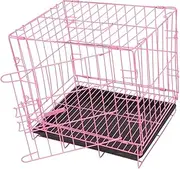 Toddmomy Cat Cage Dog Crate Metal Wire Pet Carrier Portable Suitable for Multiple Pets