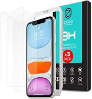 [3 Pack] ZUSLAB Tempered Glass Screen Protector with Installation Alignment Frame Compatible with Apple iPhone 11 / iPhone XR 6.1" Case Friendly 9H Hardness