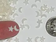 40Pcs Tiny Little Bag GLOW IN DARK MINI STARS MOONS Fairy glitter sand New 5mm *