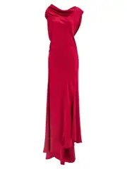 [Alberta Ferretti] Alberta Ferretti-Satin Dress Abiti Fucsia-Donna 38IT
