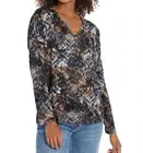 Elliott Lauren blurred lines knit top Black Multi